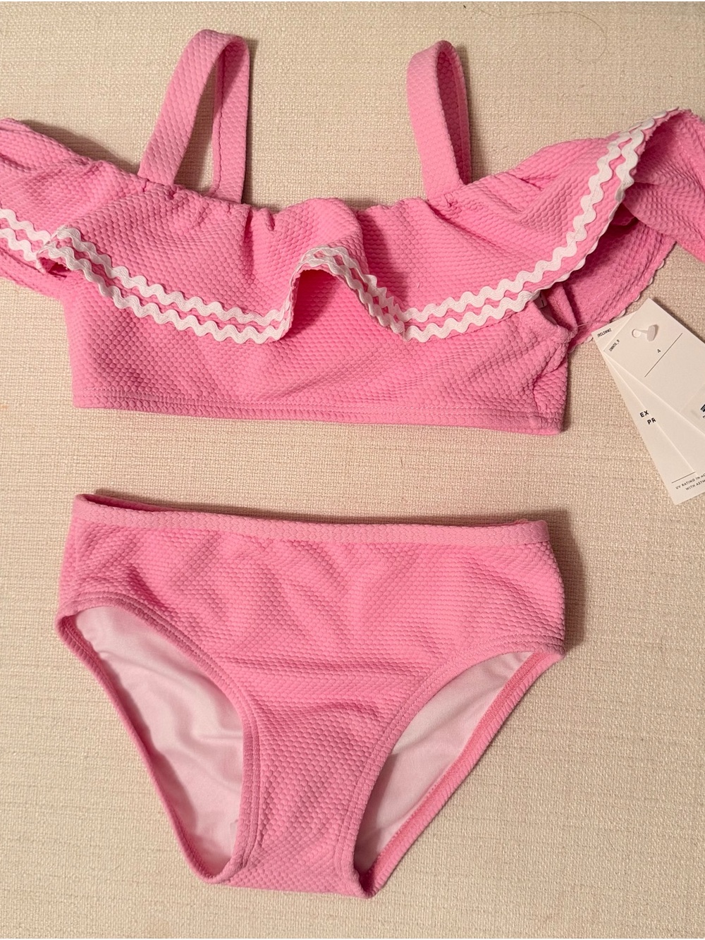 Janie and Jack Pink Ruffle Bikini Two-Piece Swimsuit